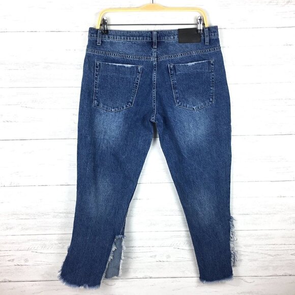 One Teaspoon Jeans Women's Baggies Relaxed Leg Low Waist 29P Ankle - Picture 3 of 10